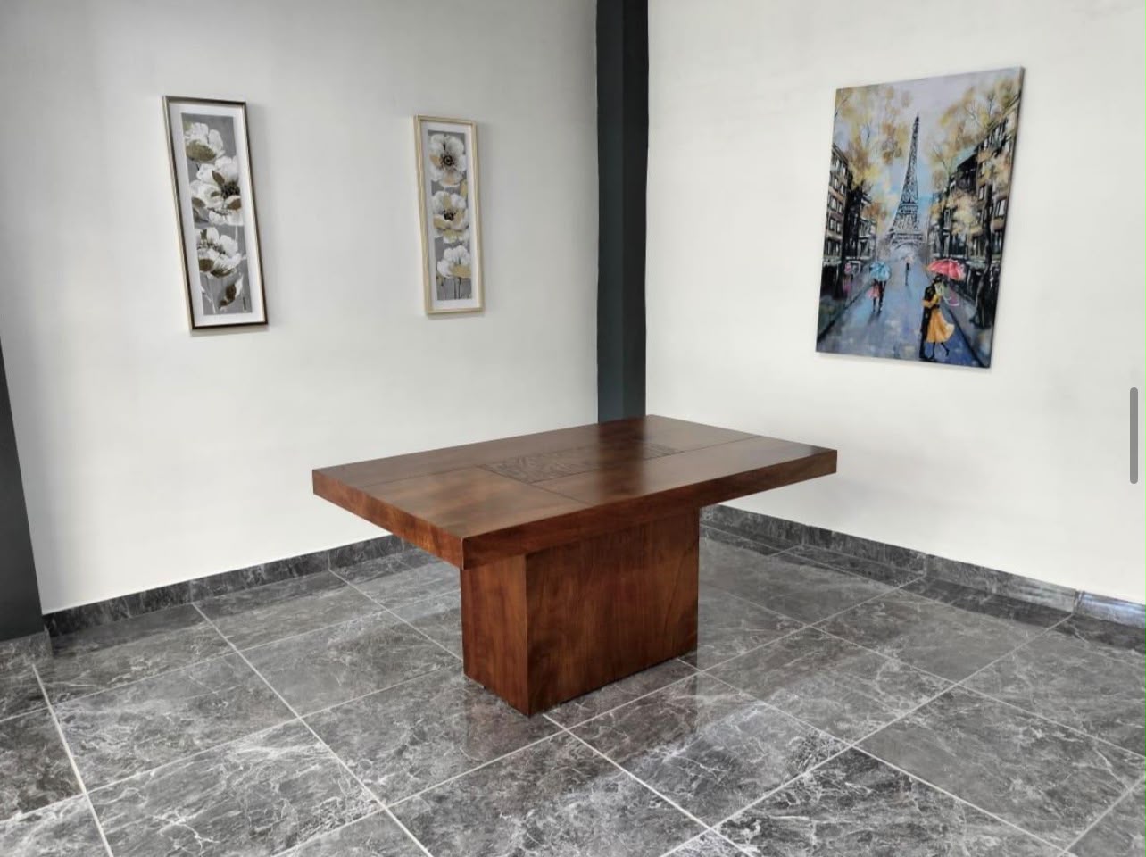 MESA LISBOA DE 6, CHAPA OCUME, COLOR NOGAL 