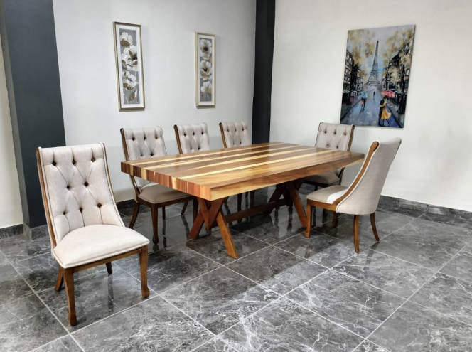 MESA MONTERREY DE 8, CHAPA PAROTA SALVAJE